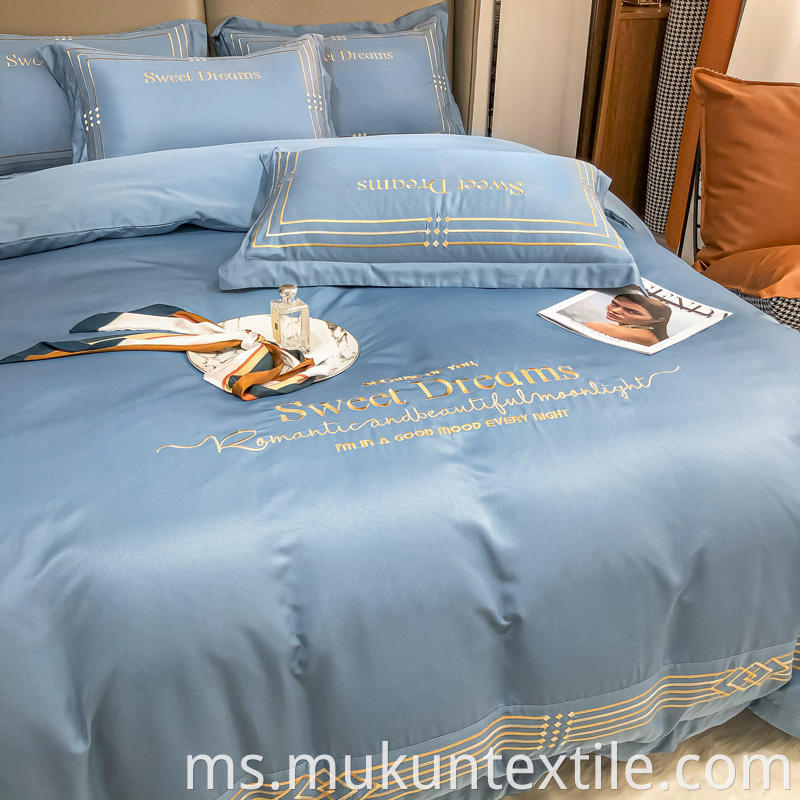 Cotton embroidery bedding set 